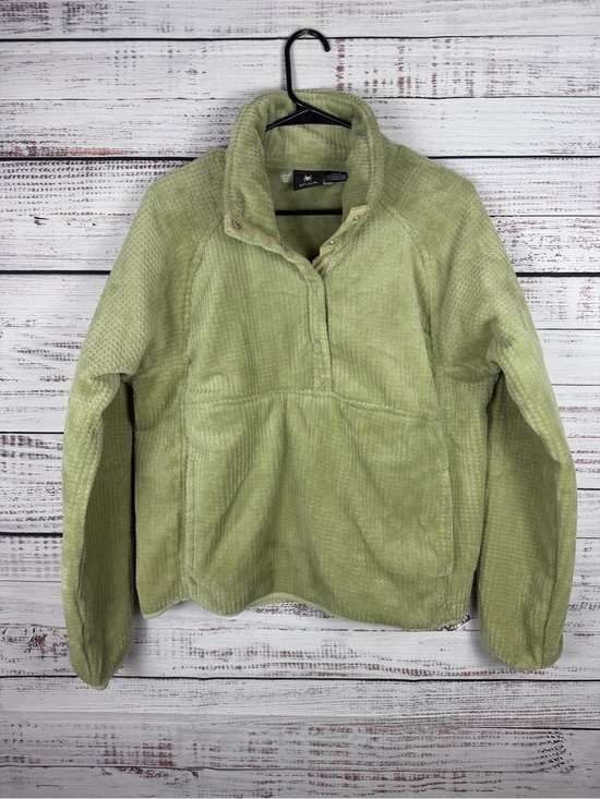 Spyder Jackets & Blazers - Spyder Women’s Sage Green Waffle Fleece Pullover Half Snap Pockets